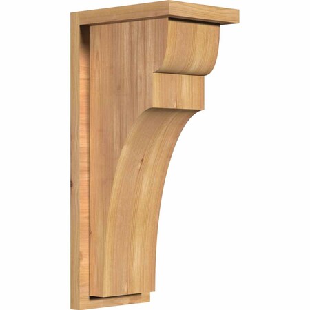 Ekena Millwork Yorktown Smooth Corbel w/Backplate, Western Red Cedar, 7 1/2"W x 10"D x 22"H COR08X10X22YOR01SWR